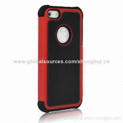 Silicone/TPU/PC Mobile Phone Case for iPhone 5/5S, Candy Colors, OEM Orders Welcomed